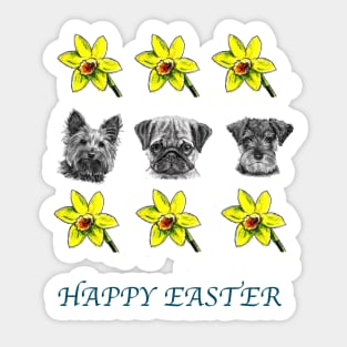 Happy Easter from your favourite dogs Sticker